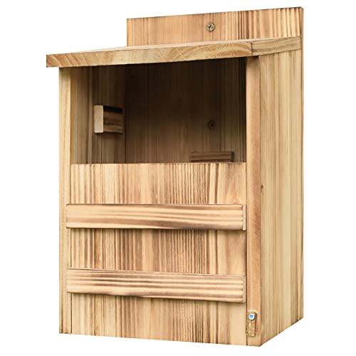 Outdoor Owl House - Rectangular Wood Nesting Box