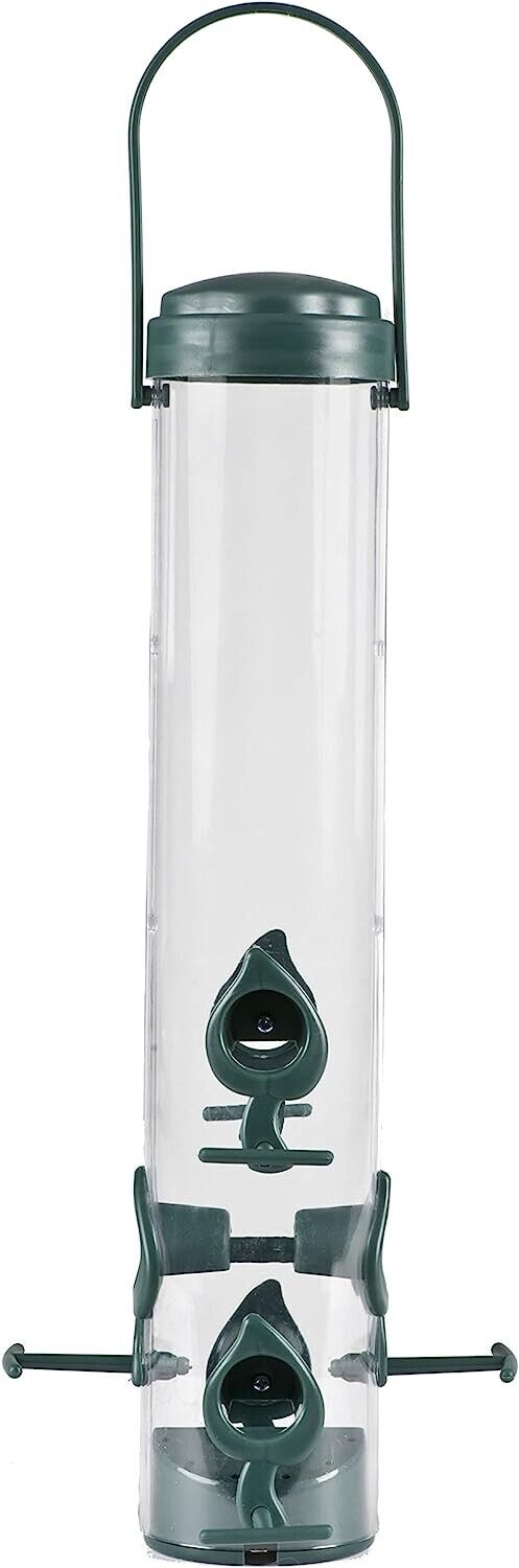 Classic Hanging Tube Bird Feeder with Premium Seed