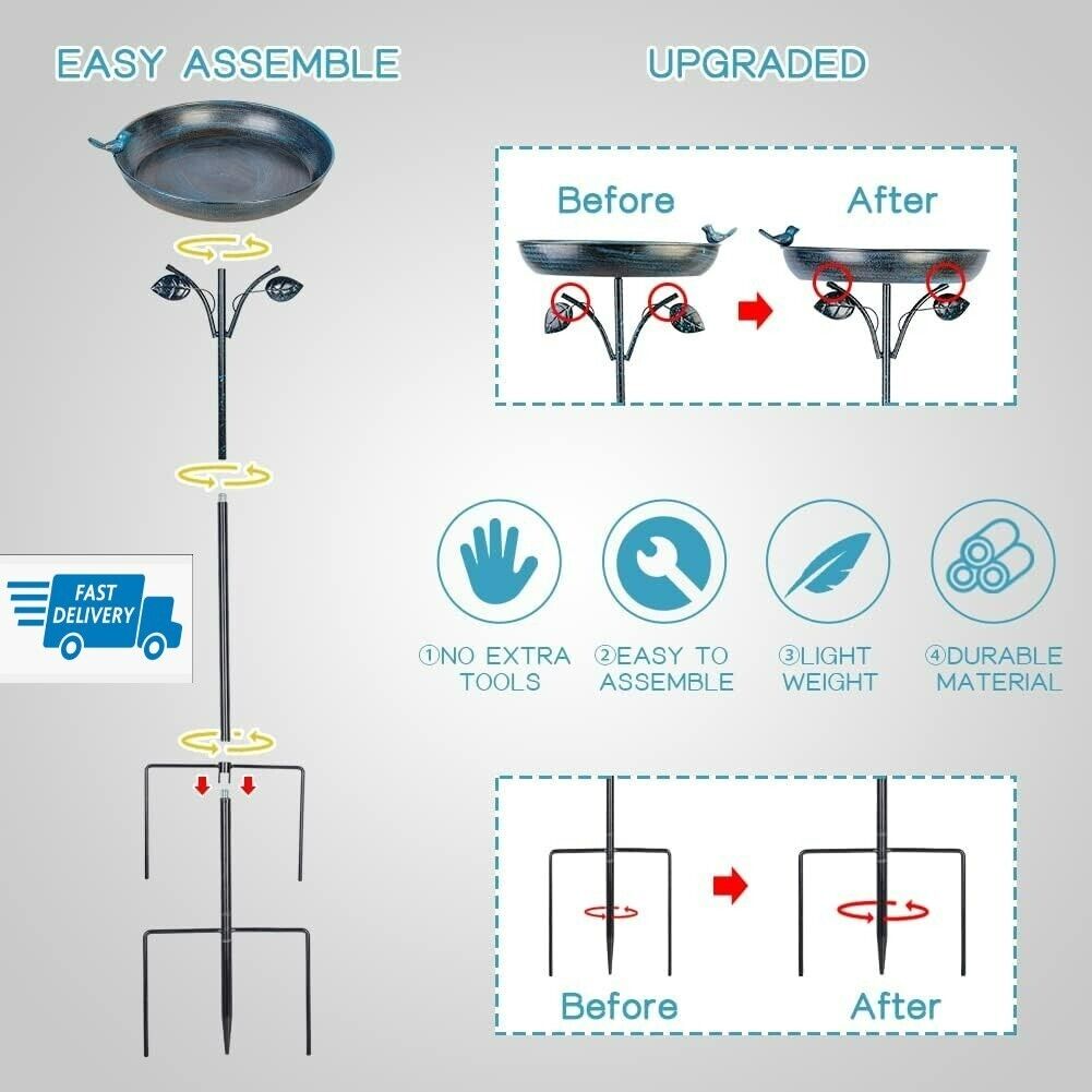 Metal Bird Baths for Outdoor Wild Birds