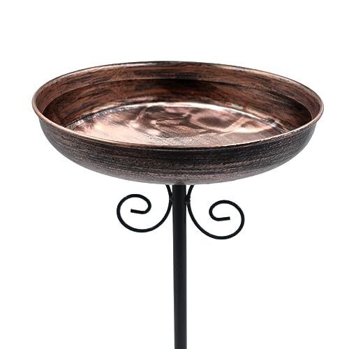 Outdoor Metal Birdbath with Stake for Garden