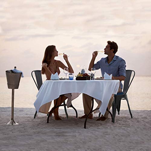 Set of 4 Metal Dining Chairs for Indoor/Outdoor