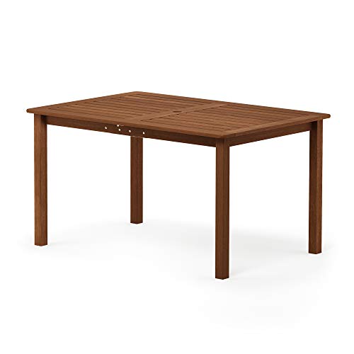Furinno Tioman Outdoor Dining Table, Natural Rectangular