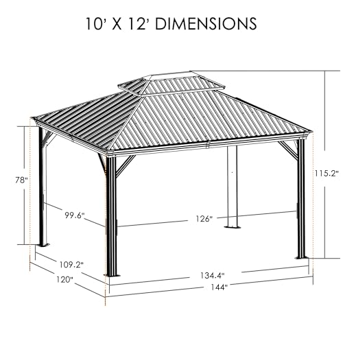 Kozyard Alexander 10' X 12' Aluminum Gazebo