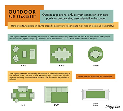 Nourison Positano Terracotta Indoor-Outdoor Area Rug, 8x10