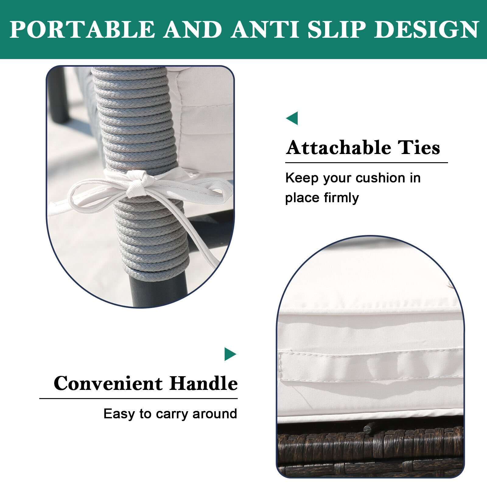 6 Pack Patio Chair Seat Cushions - Cover 25