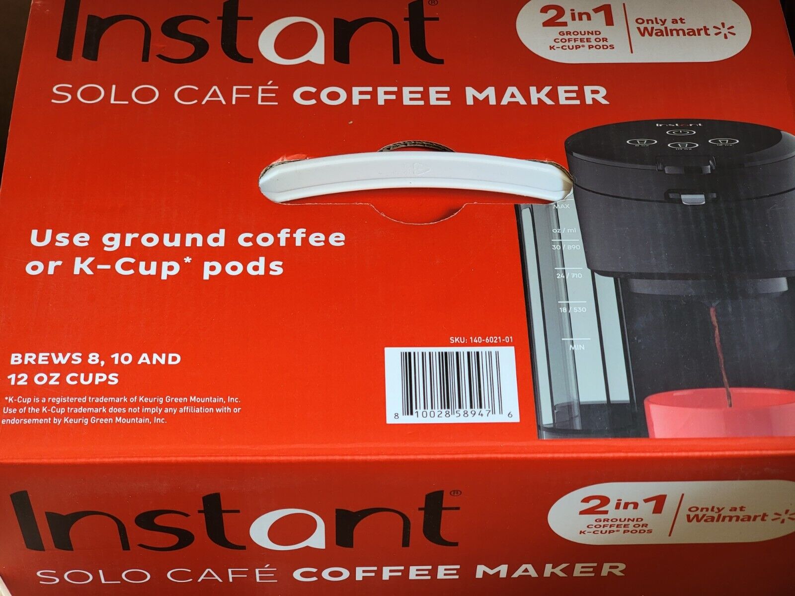 Black 2-in-1 Coffee Maker for K-Cup Pods