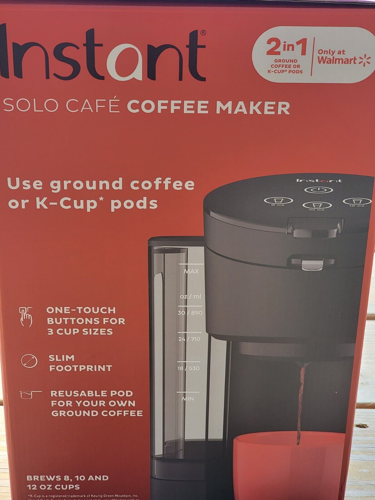 Black 2-in-1 Coffee Maker for K-Cup Pods