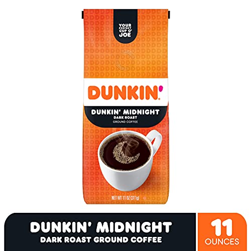 Dunkin’ Midnight Dark Roast Ground Coffee, 11oz
