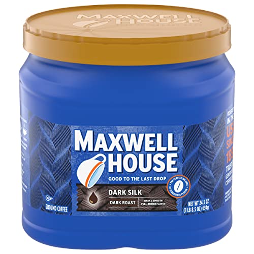 Maxwell House Dark Silk Coffee Grounds, 24.5 oz