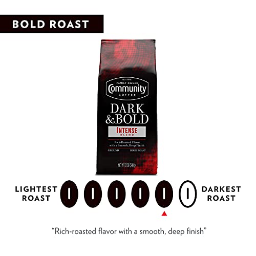 Community Coffee Dark & Bold Intense Blend 12oz Bag