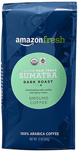 Organic Fair Trade Sumatra Dark Roast Ground Coffee