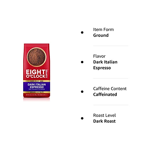 Eight O'Clock Dark Italian Espresso Ground Coffee