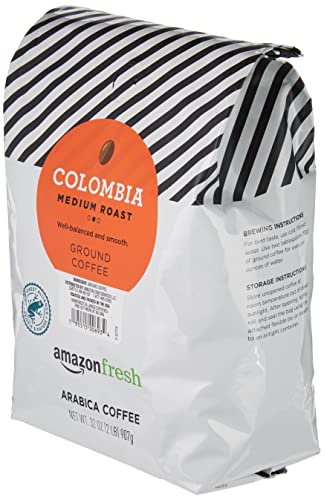 Amazon Fresh Colombian Medium Roast Ground Coffee 32oz