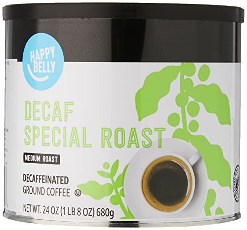 Happy Belly Decaf Canister Ground Coffee, Medium Roast 1.5 lb