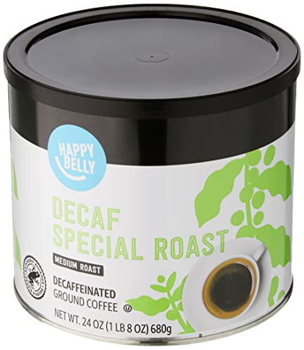Happy Belly Decaf Canister Ground Coffee, Medium Roast 1.5 lb
