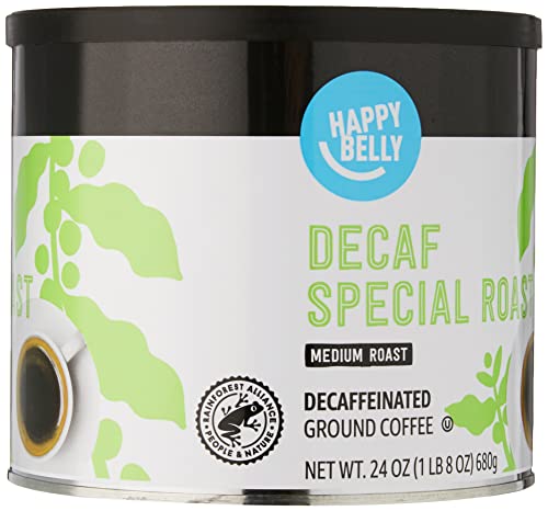 Happy Belly Decaf Canister Ground Coffee, Medium Roast 1.5 lb