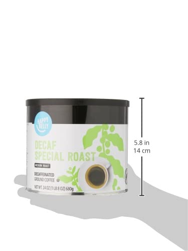 Happy Belly Decaf Canister Ground Coffee, Medium Roast 1.5 lb