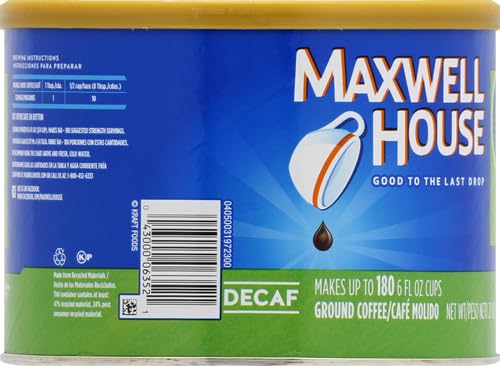 Maxwell House Decaf Medium Roast Ground Coffee Canister