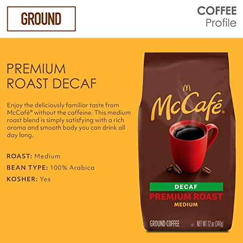 McCafe Premium Roast Decaf Ground Coffee, 12 Oz