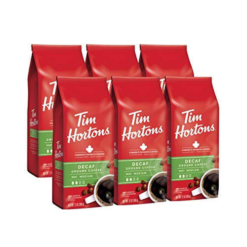 Tim Hortons Decaf Medium Roast Ground Coffee, 100% Arabica