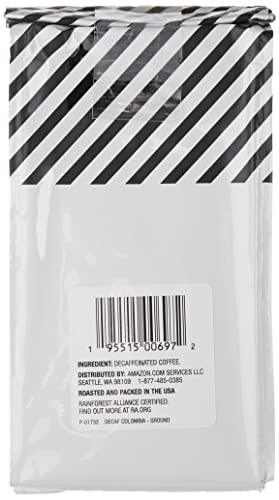 Amazon Fresh Decaf Colombian Ground Coffee, Medium Roast