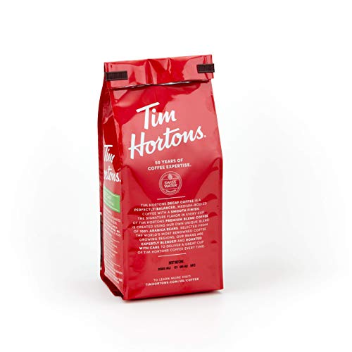 Tim Hortons Decaf Medium Roast Ground Coffee, 100% Arabica