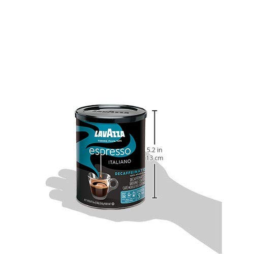 Lavazza Decaf Ground Espresso, Medium Roast, 8-Oz Cans (4 Pack)
