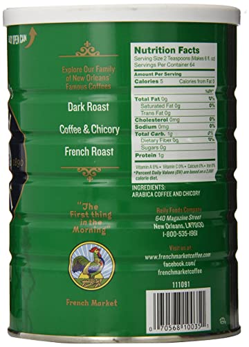 French Market Decaf Chicory Medium-Dark Roast Coffee, 12oz