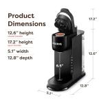 Keurig K-Express Coffee Maker, Black (12.8" L x 5.1" W x 12.6" H)