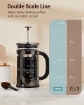 BAYKA French Press Coffee Maker, Classic Dark Pewter