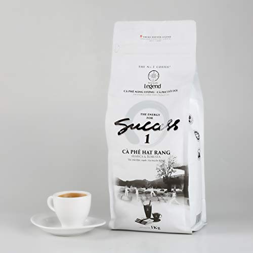 TRUNG NGUYEN Dark Roast Whole Bean Coffee - Strong Aroma, 35 Oz Bag