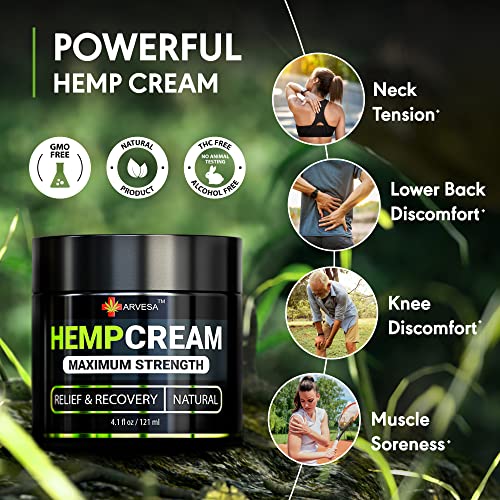 Hemp Cream for Muscles & Joints - 3.9oz