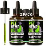 CBD Pet Hemp Oil for Anxiety, Pain, Arthritis - 2 Pack