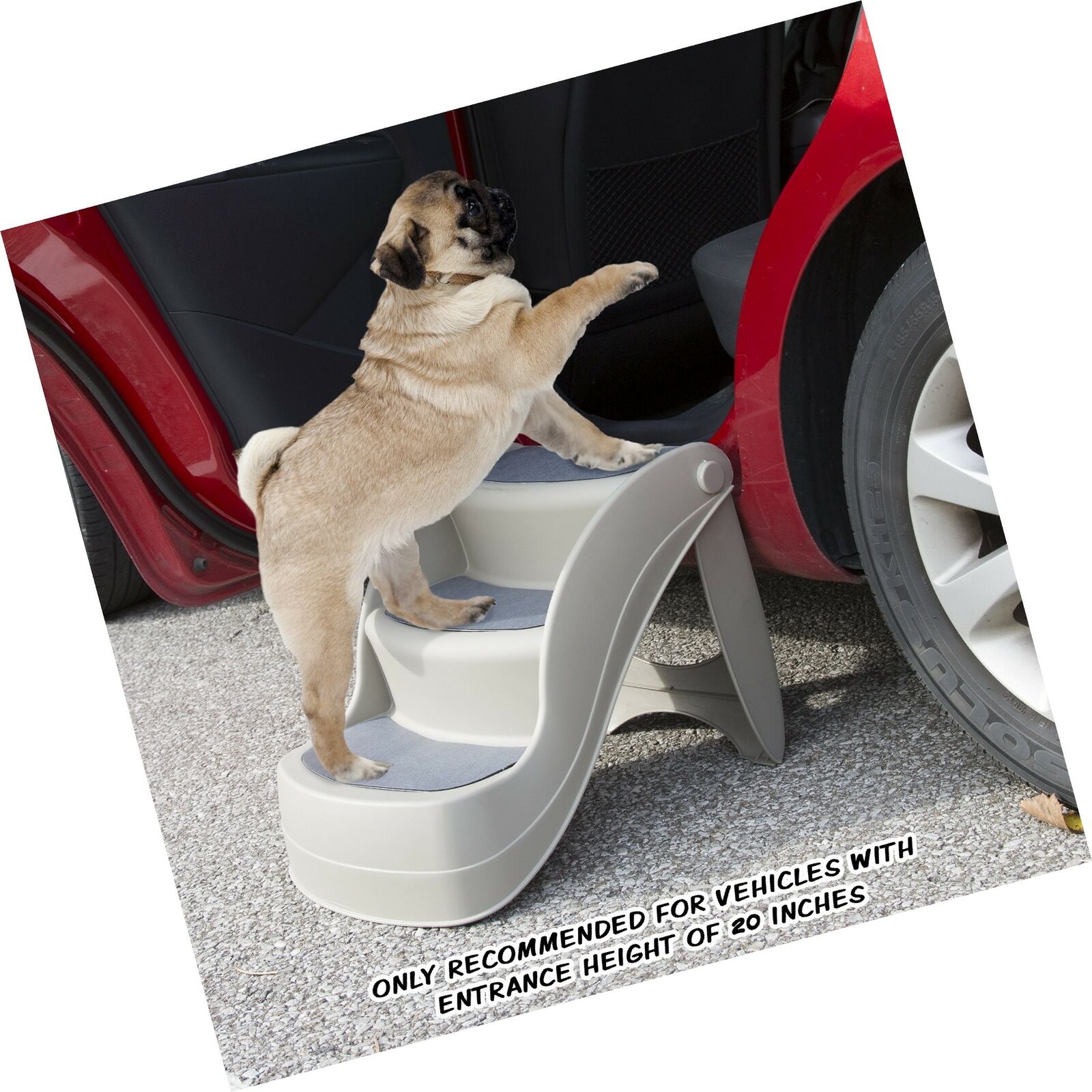 Petmaker Nonslip Foldable Dog Pet Stairs, 3 Steps, 14.5"