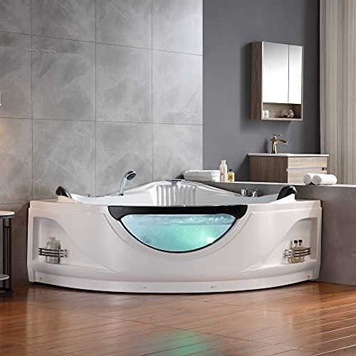 Empava Whirlpool Bathtub Massage Soaking SPA Chromatherapy Jets Tub Model 2021 59JT319