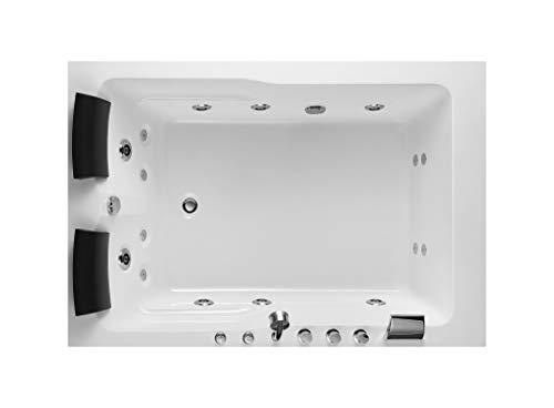 Empava 71" Whirlpool Bathtub with Waterfall Faucet