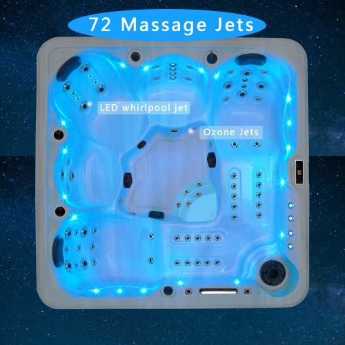Luxury 5 Person Hot Tub with 72 Jets