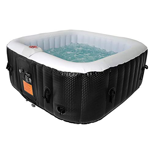 #WEJOY Inflatable Hot Tub | Portable Hot Tub Heated Water System & 120 Bubble Jets | Fits up to 2-3 People, Black