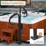 Adjustable Two-Way Hot Tub Handrails with Swivel