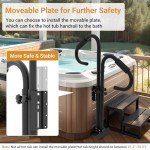 Adjustable Two-Way Hot Tub Handrails with Swivel