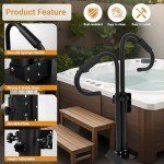 Adjustable Two-Way Hot Tub Handrails with Swivel