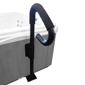Hot Tub Spa Handrail with Undermount Base - Black
