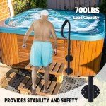 Adjustable Hot Tub Handrail with Grip Handle