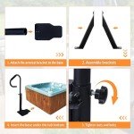 Adjustable Hot Tub Handrail with Sponge Grip