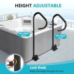 Adjustable Hot Tub Handrail with 360 Rotating Handle
