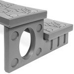 Gray Lightweight 2-Step Hot Tub Deck Steps