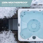 DENKOE Waterproof Hot Tub Steps - Gray, Non-Slip