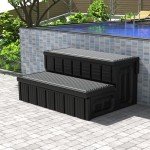 Sturdy Non-Slip Hot Tub Steps with Storage