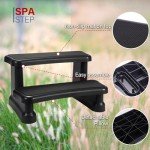 Universal No-Slip Hot Tub Outdoor Steps - Black