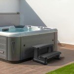 Universal No-Slip Hot Tub Outdoor Steps - Black
